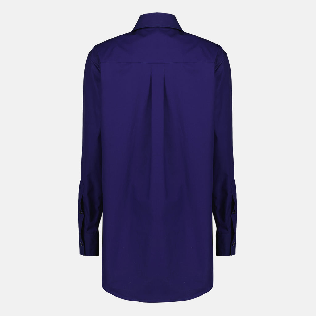 Chemises Camicia in Popeline Blu Scuro Fendi Bleu foncé Femme