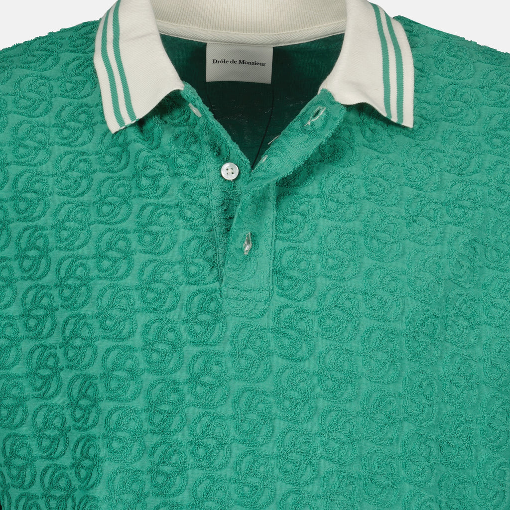 Polos Polo Monogramme MC Drole De Monsieur Verde Homme