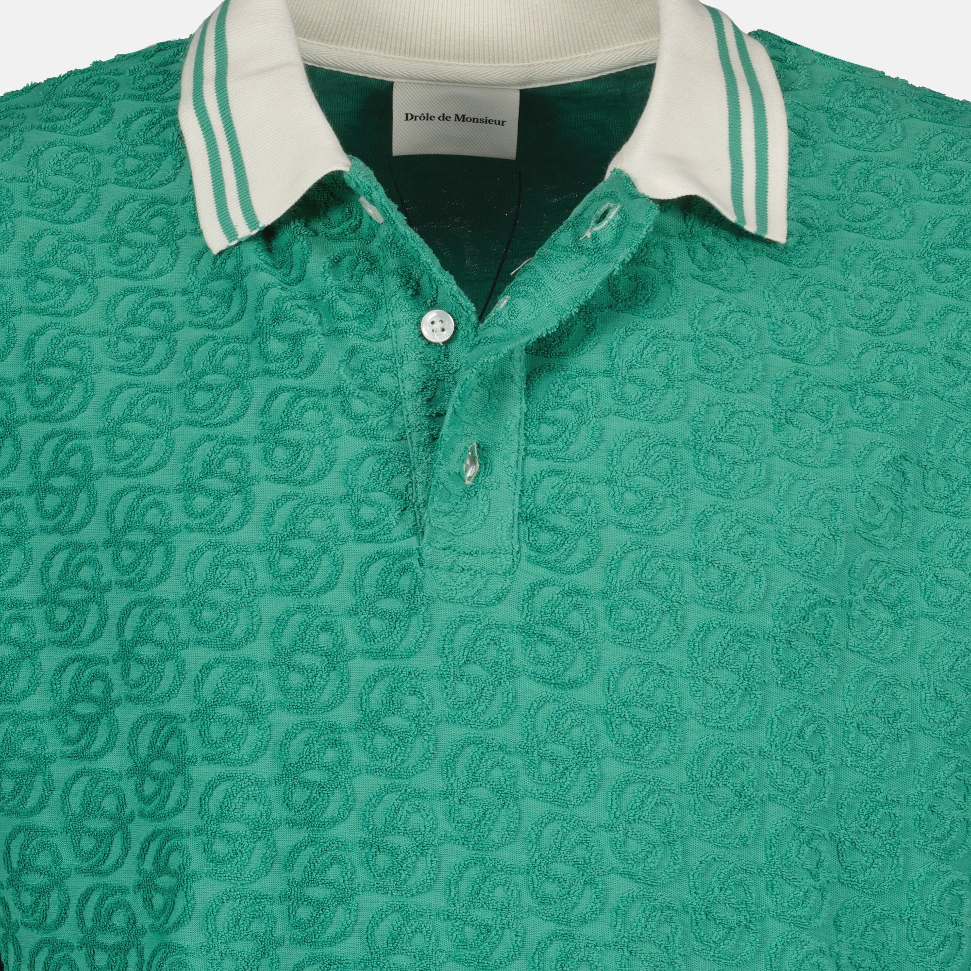 Polos Polo Monogramme MC Drole De Monsieur Verde Homme