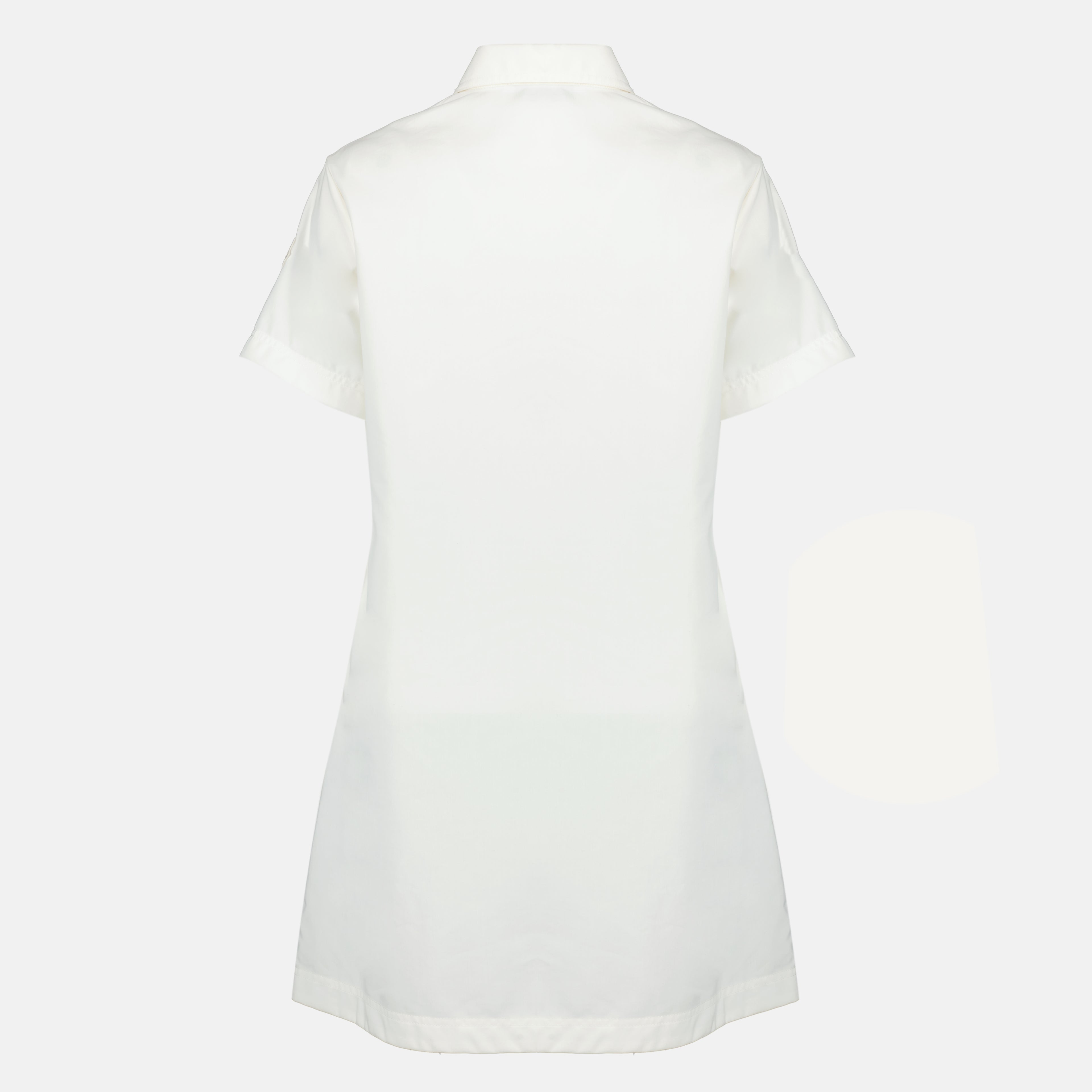 Robes Vestido Camisa Bordado de Algodón Blanco Moncler Blanc Femme