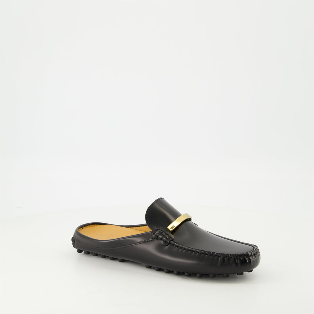Chaussures ouvertes Mules mocassins Gommino Tod's Noir Femme
