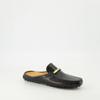 Chaussures ouvertes Mules mocassins Gommino Tod's Noir Femme