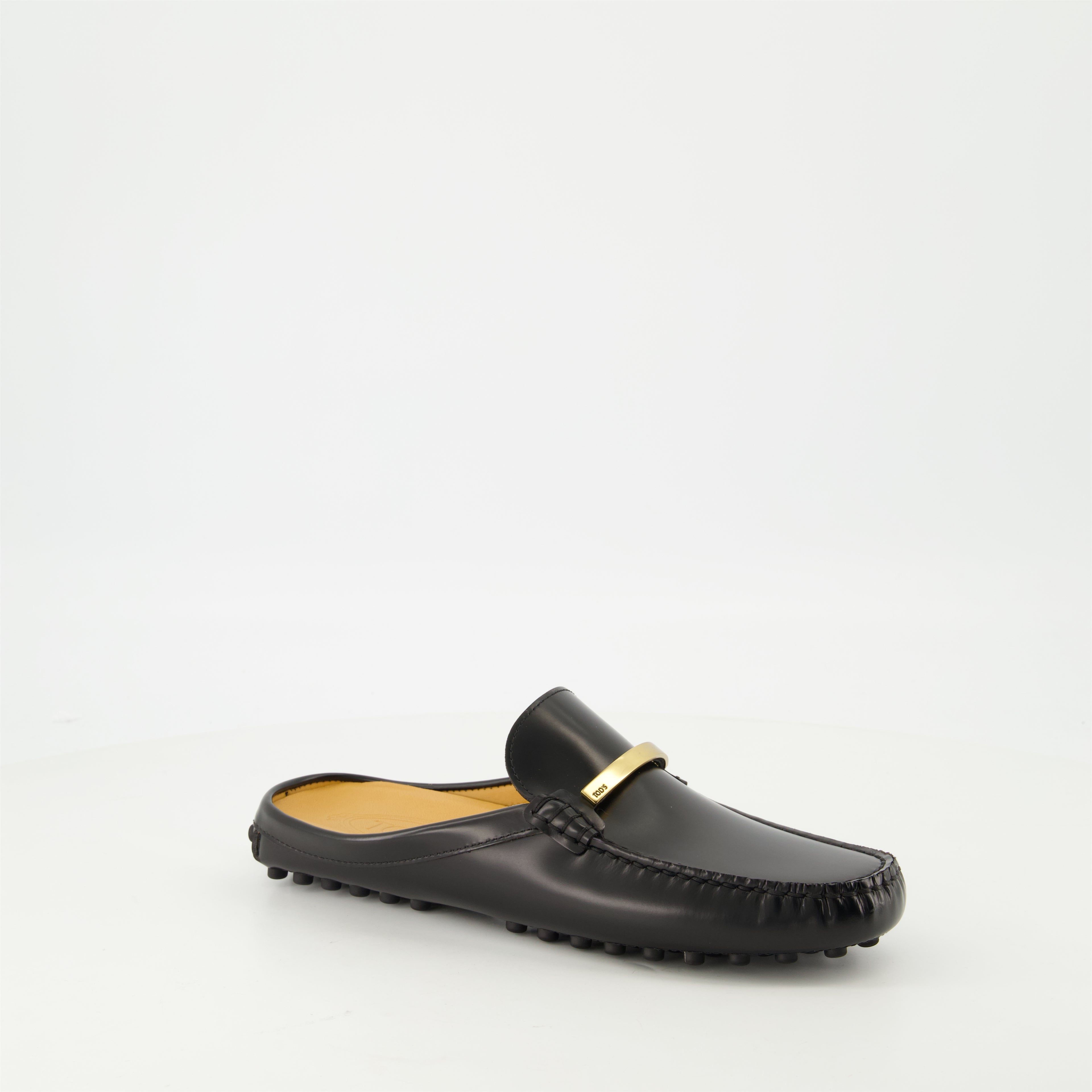 Chaussures ouvertes Mules mocassins Gommino Tod's Noir Femme