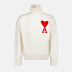 Malhas Col roulé AMI de coeur Ami PARIS Branco Unissex