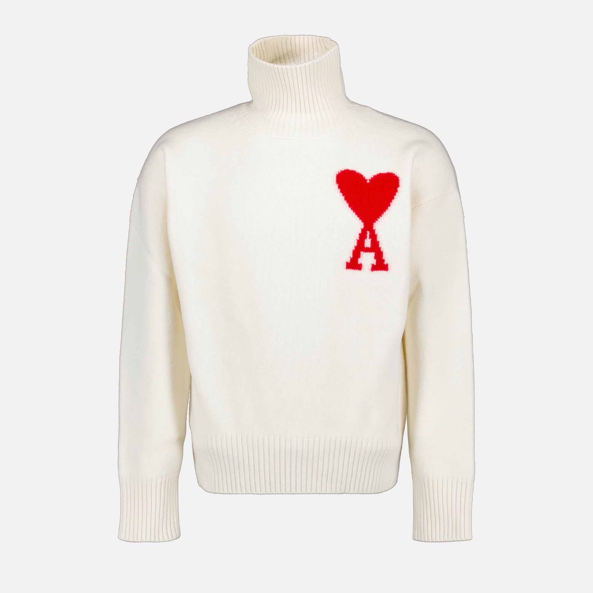 Malhas Col roulé AMI de coeur Ami PARIS Branco Unissex