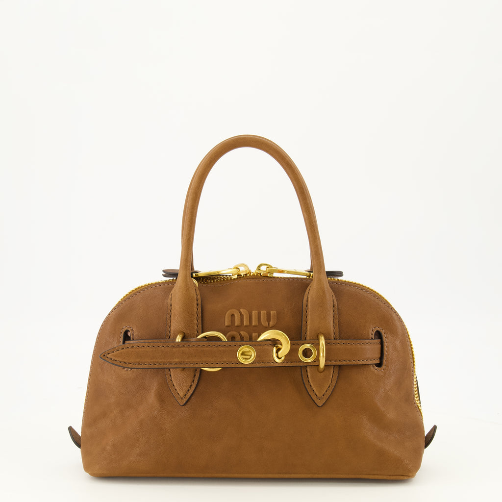 Sacs à main et épaule Saco Aventure em Couro Marron Miu Miu Marron Femme