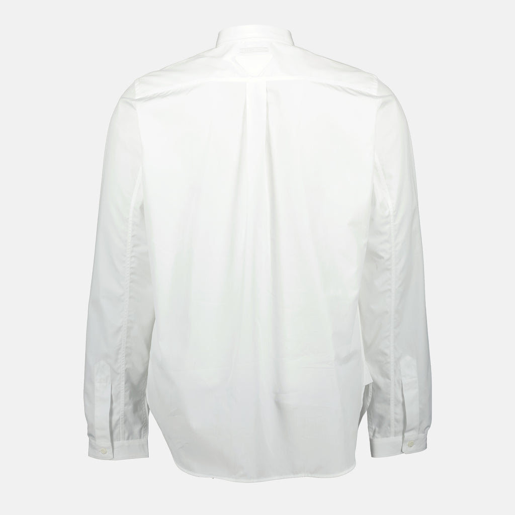 Chemises Chemise en coton Prada Blanc Homme