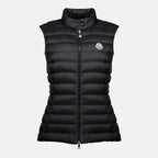 Immagine del gilet senza maniche Igens nero del marchio Moncler per donna - Stagione Primavera-Estate 2026 - Vista Frontale