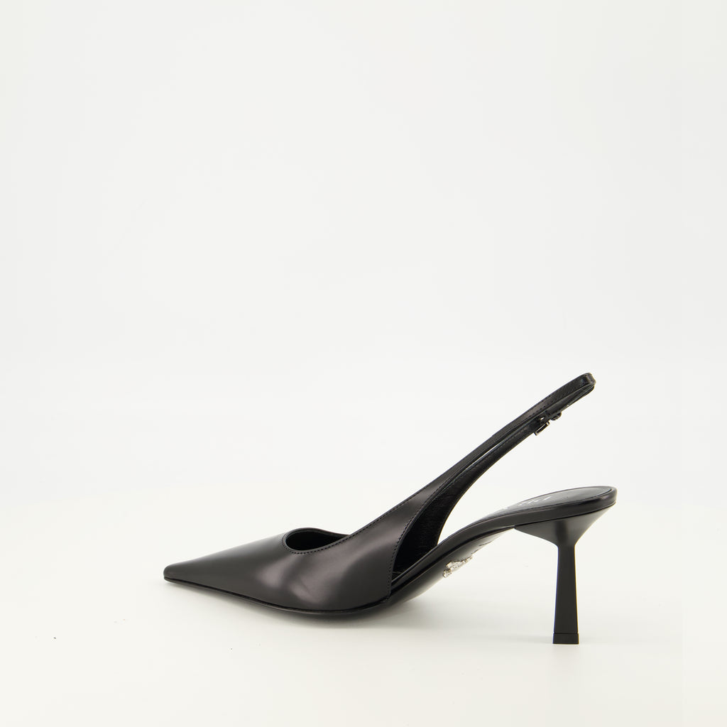 Escarpins Schwarze Lackleder-Pumps Prada Noir Femme