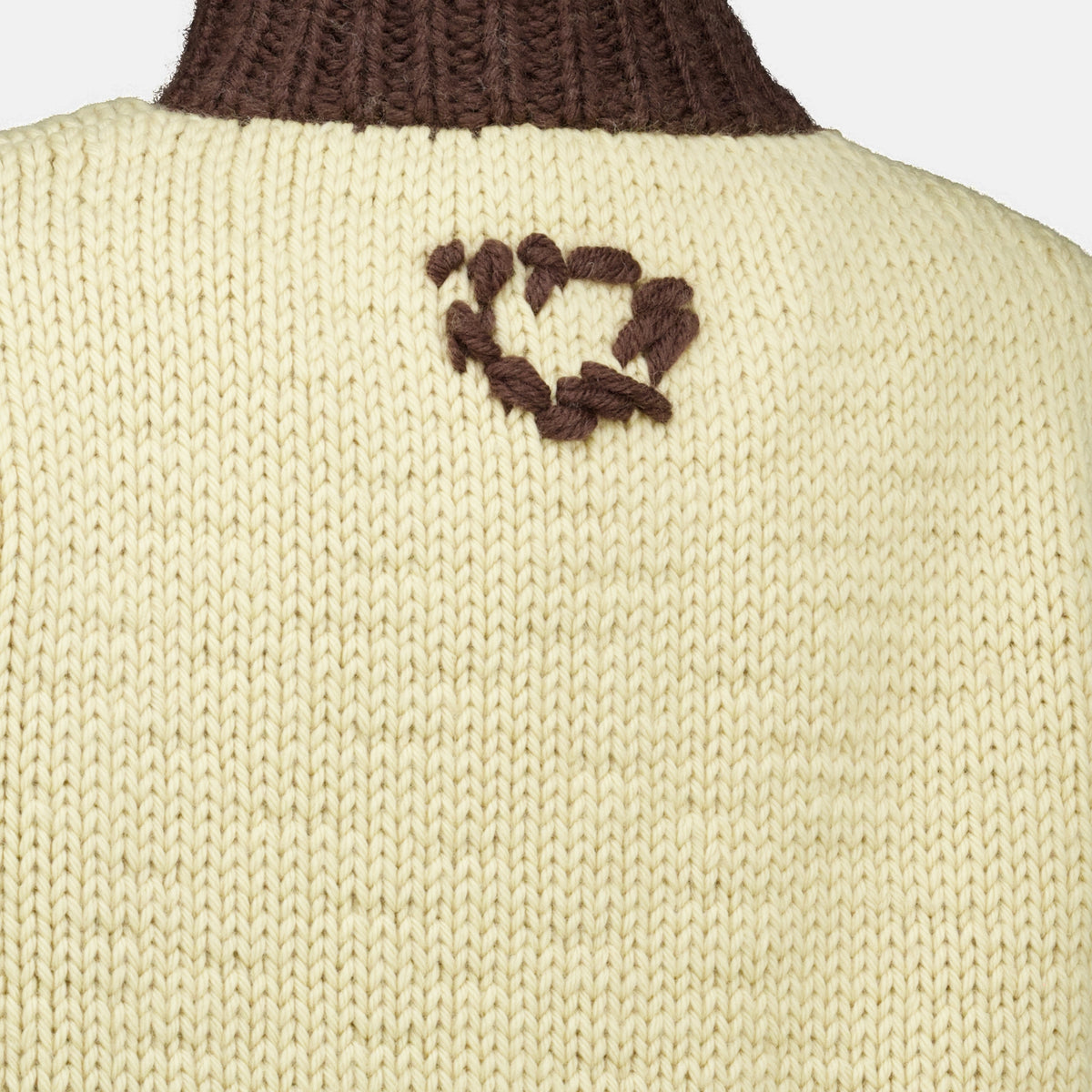 Maille Zipped Wool Cardigan Prada Marron Femme