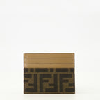 Image of the Fendi Brown Baguette Cardholder for Women - Spring-Summer 2026 - Front View