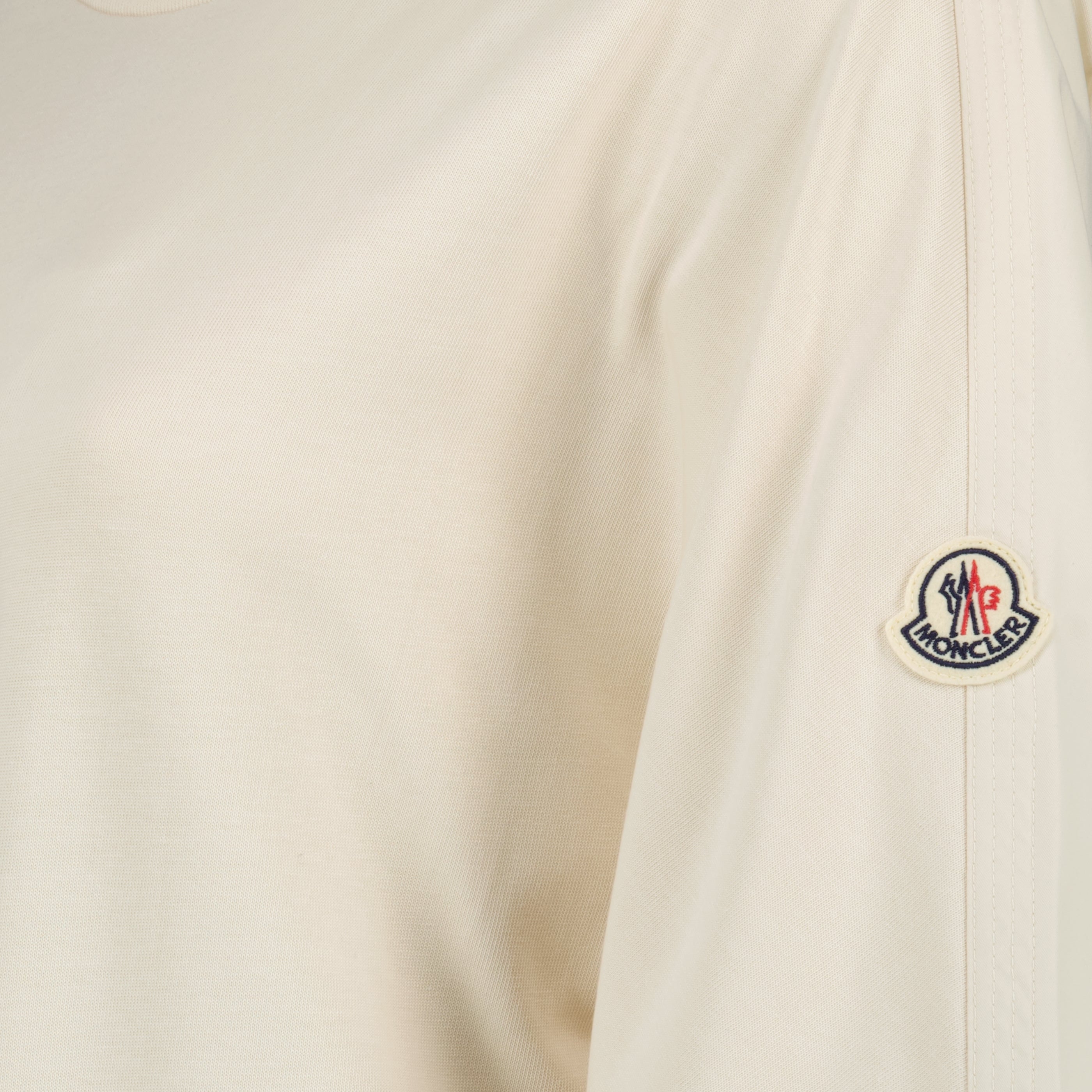 Robes Vestido Mini de Algodón Beige con Cinturón Moncler Beige Femme