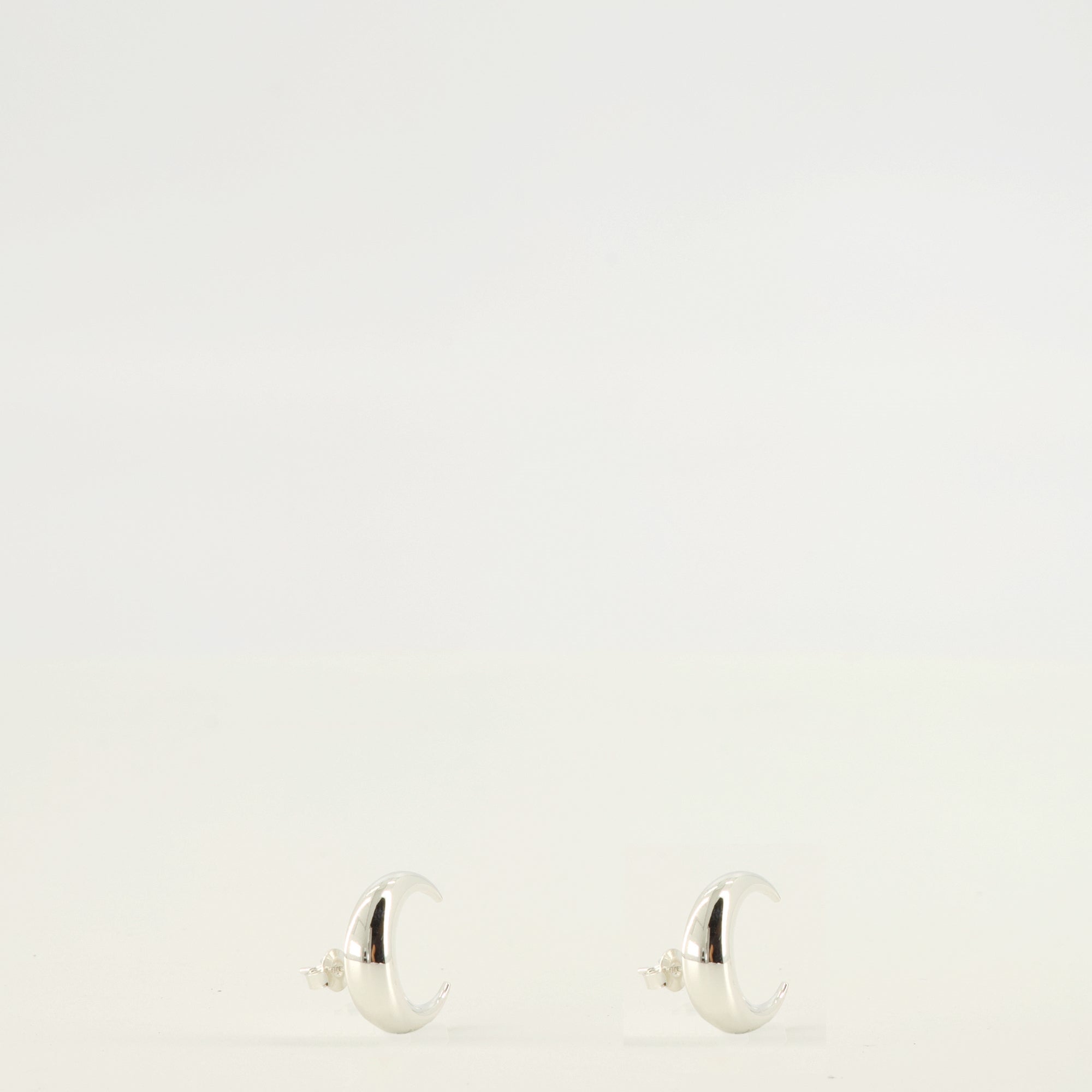 Bijoux Moon Silver Earrings Marine Serre Argenté Femme