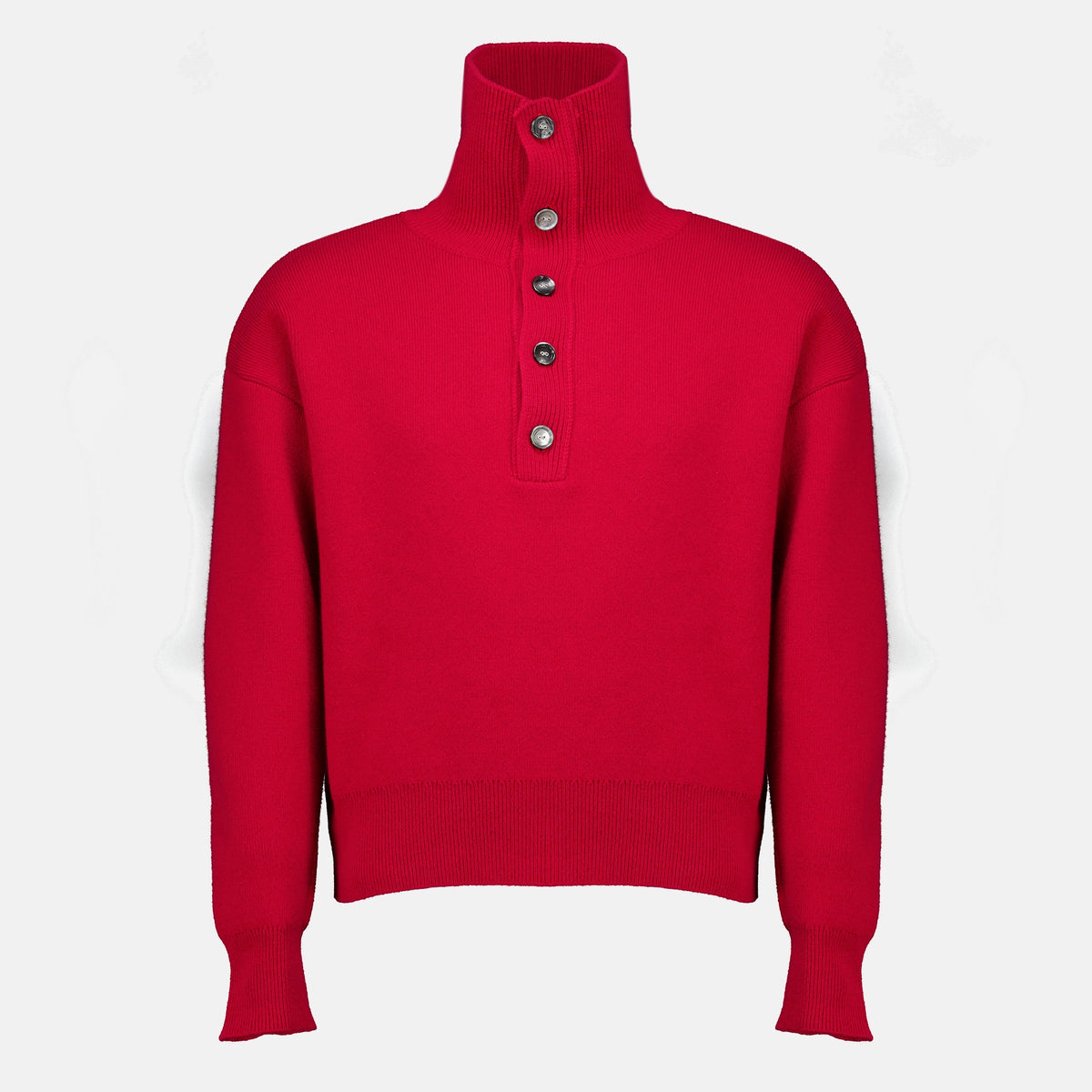 Sweatshirts Red High Collar Sweater Ami PARIS Rouge Unisexe