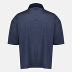 Immagine del polo in cotone blu navy a righe del marchio Ami PARIS per Unisex - Stagione Primavera-Estate 2026 - Vista Posteriore