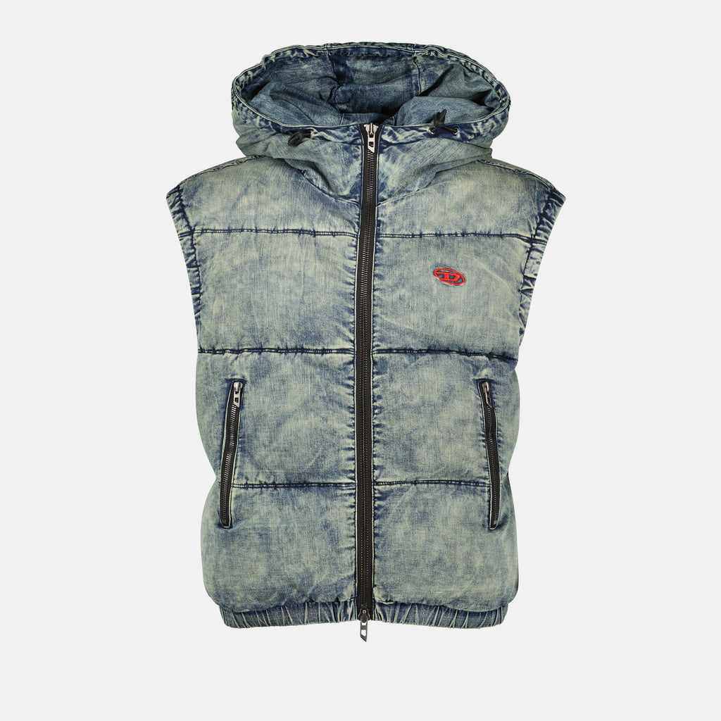 Vestes Doudoune W-Mons-SL sans manches Diesel Bleu Homme