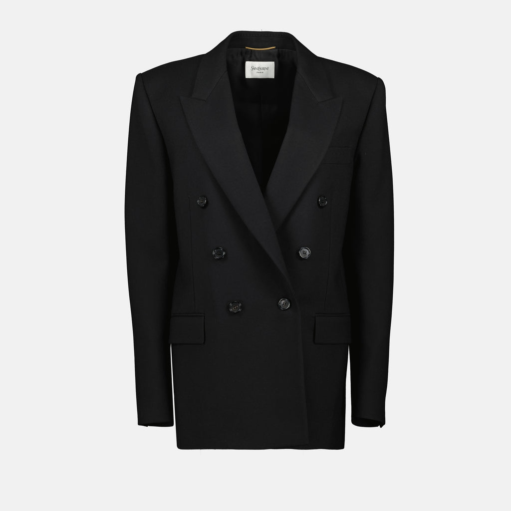 Image de l'article Blazer Cassandre de la marque Saint Laurent pour Femme - Saison Automne-Hiver 2025 - Vue de Face