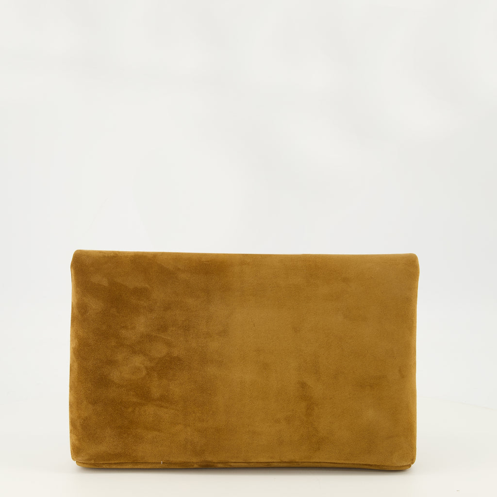 Pochettes Pochete de Camurça Cassandre em Castanho Saint Laurent Marron Femme