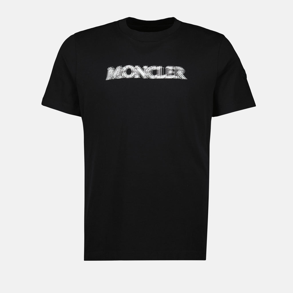 T-shirts T-shirt à logo flouté Moncler Noir Homme