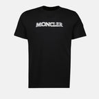 T-shirts T-shirt à logo flouté Moncler Noir Homme