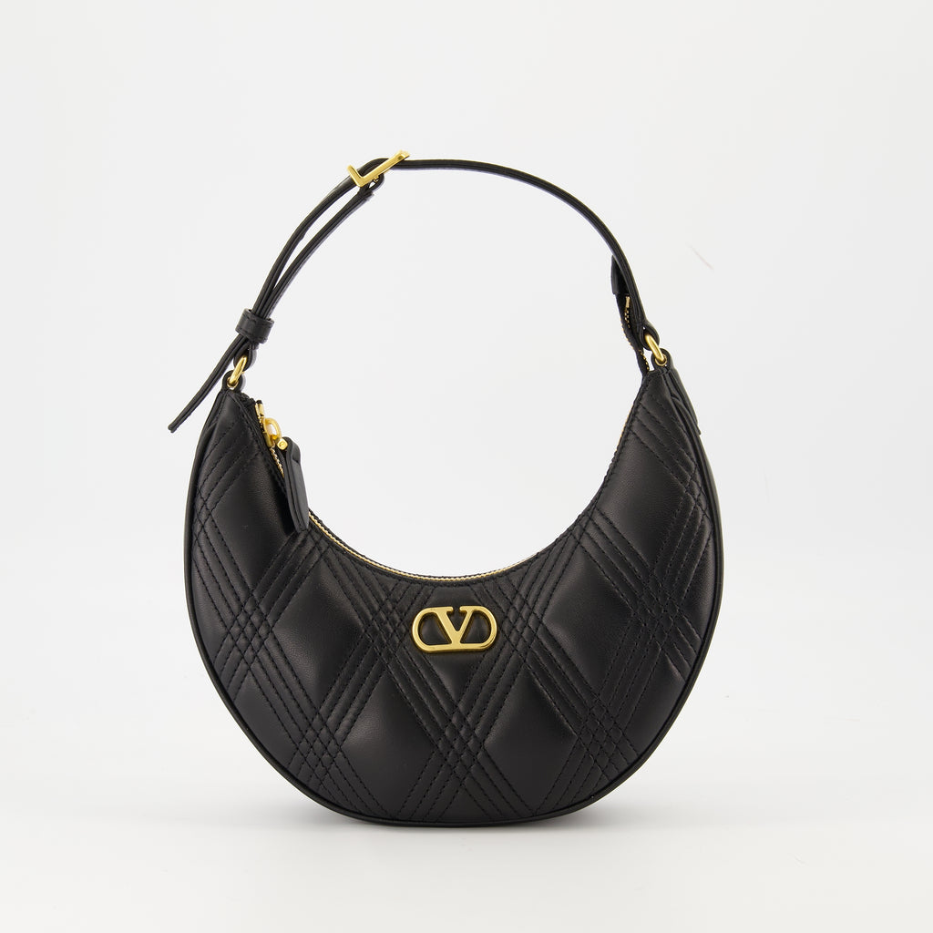 Sacs à main et épaule Mini sac Hobo Quiltie 67 Valentino Garavani Noir Femme