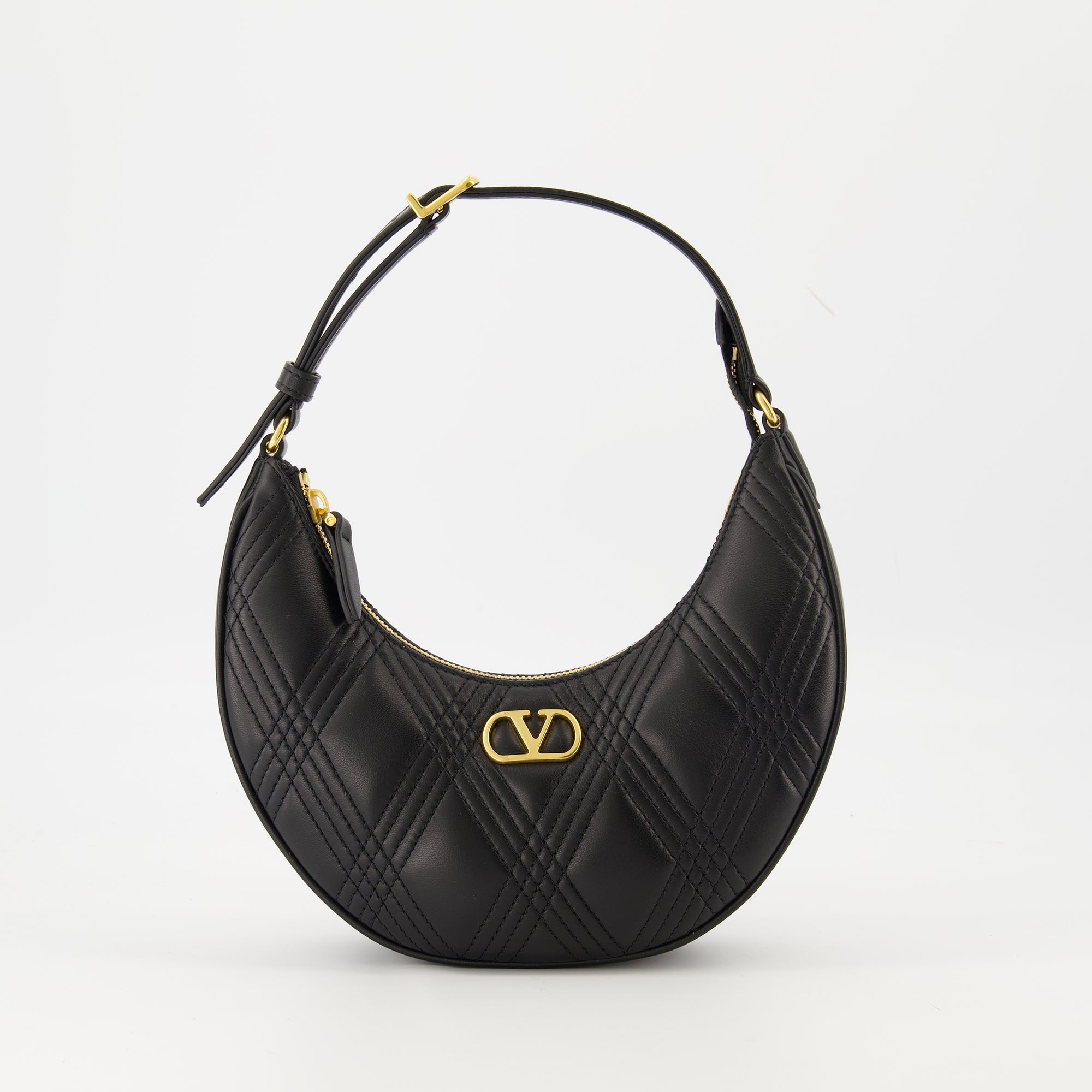 Sacs à main et épaule Mini sac Hobo Quiltie 67 Valentino Garavani Noir Femme
