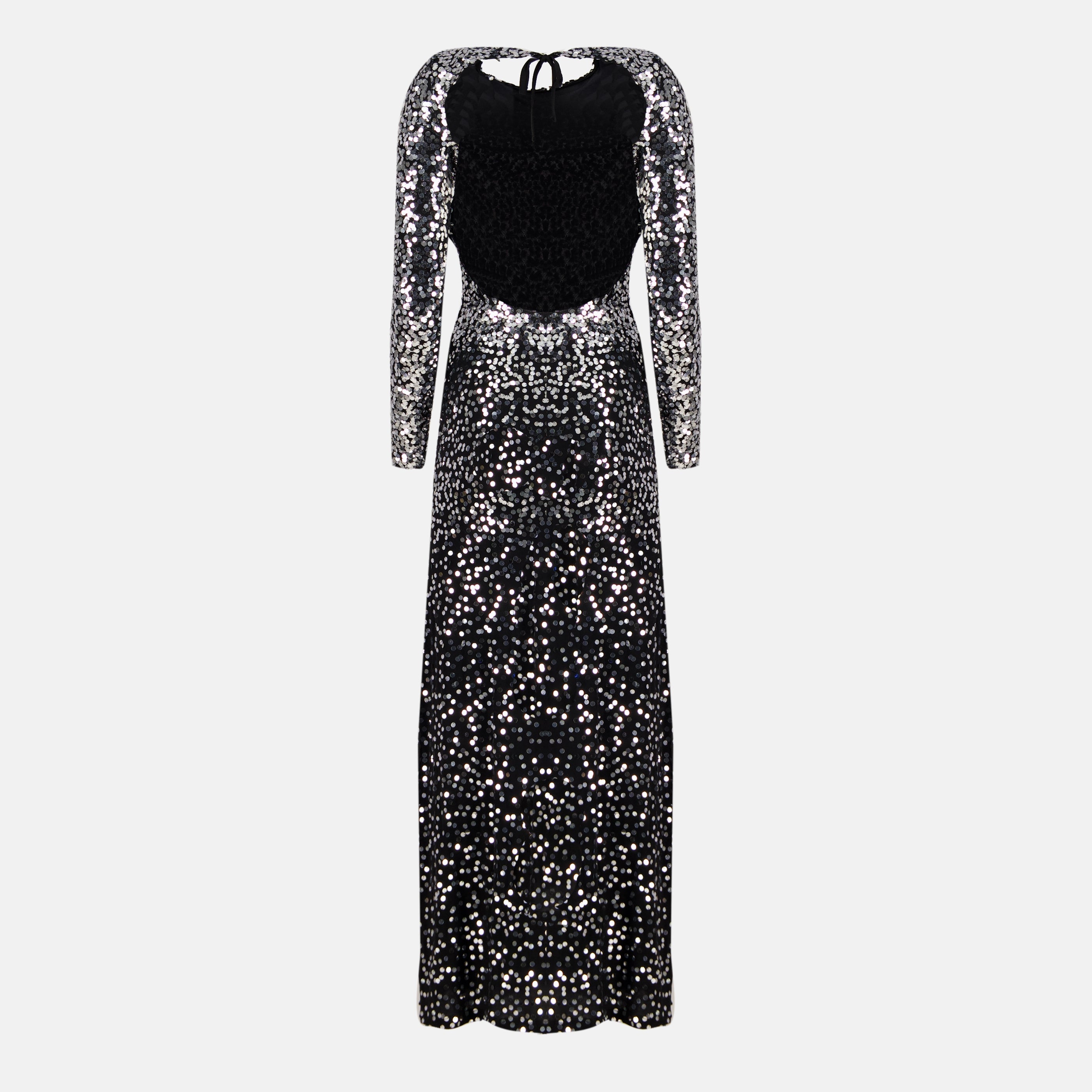 Image de l'article Robe longue à sequins noir de la marque Rabanne pour Femme - Saison Printemps-Été 2026 - Vue de Dos