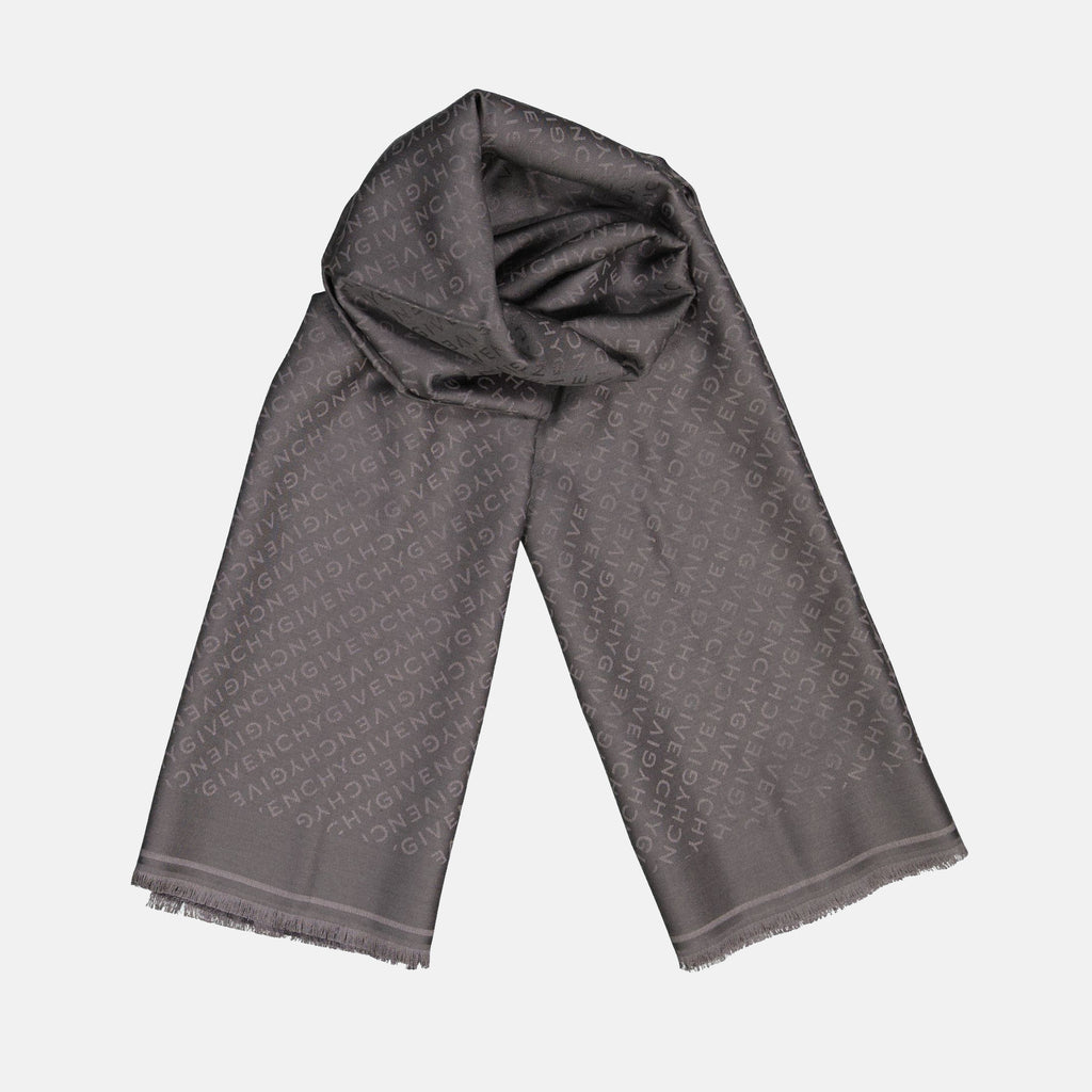Écharpes, foulards et gants Carré de soie monogrammé Givenchy Gris Femme