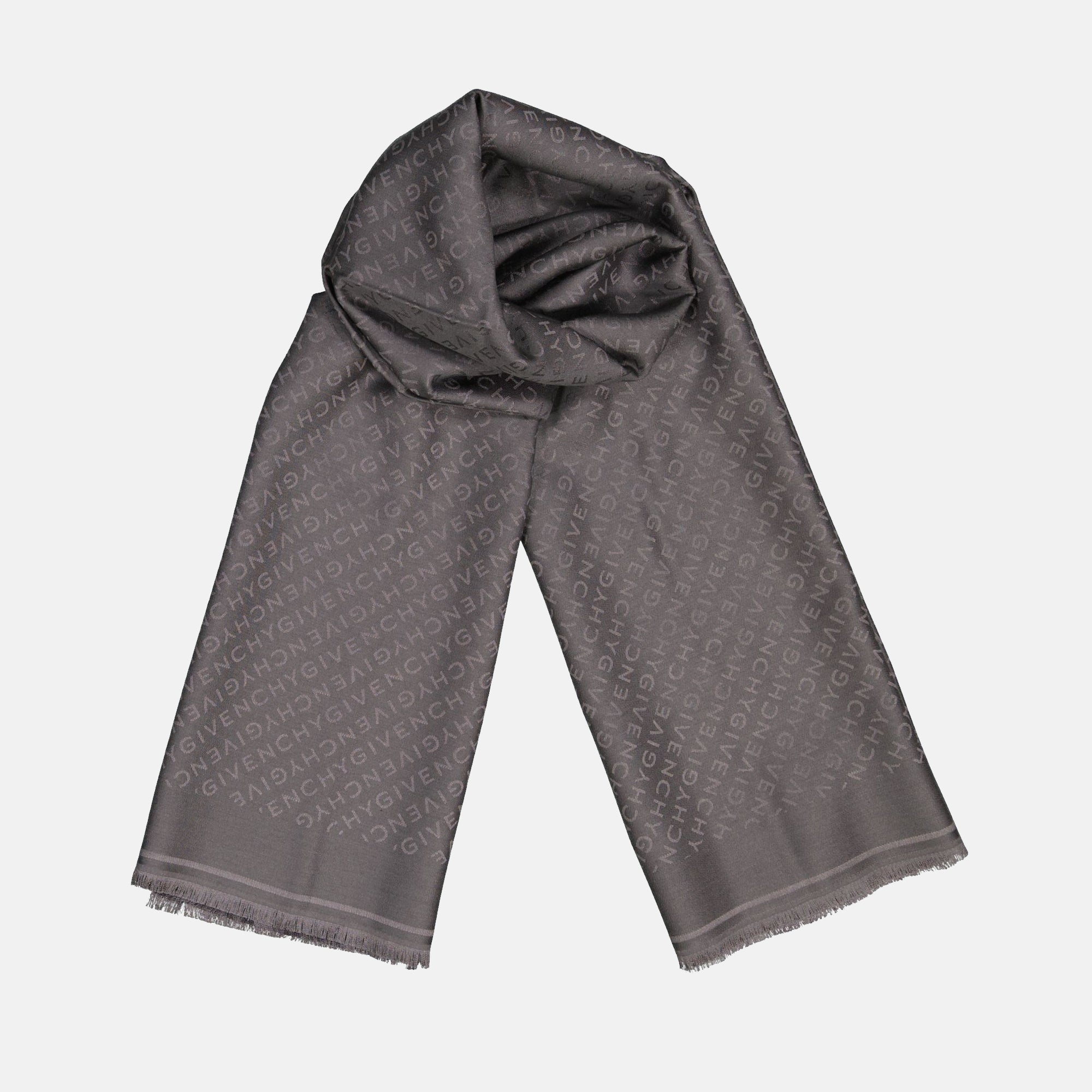 Écharpes, foulards et gants Carré de soie monogrammé Givenchy Gris Femme