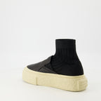 Baskets Baskets Chaussettes compenssées Mm6 Noir Femme