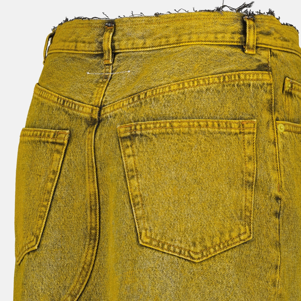 Jupes Jupe en jean Mm6 Jaune Femme