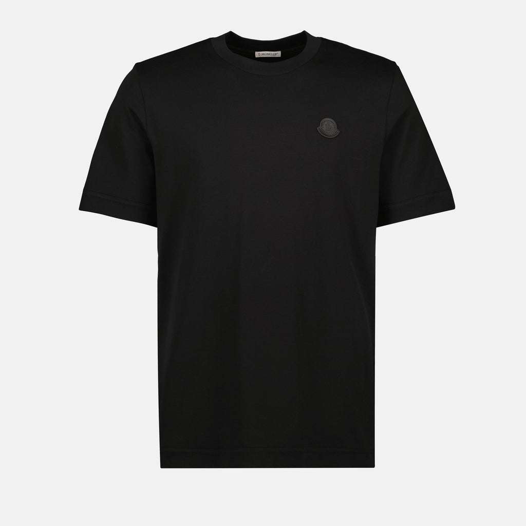 Image de l'article T-shirt logo en cuir de la marque Moncler pour Homme - Saison Automne-Hiver 2025 - Vue de Face