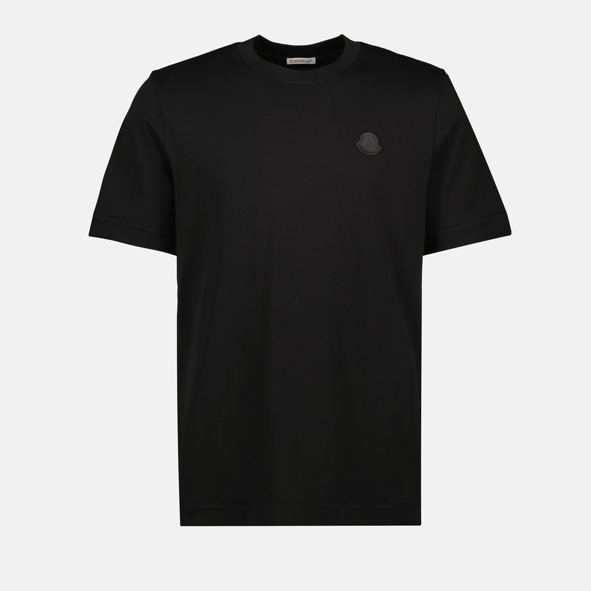 Image de l'article T-shirt logo en cuir de la marque Moncler pour Homme - Saison Automne-Hiver 2025 - Vue de Face