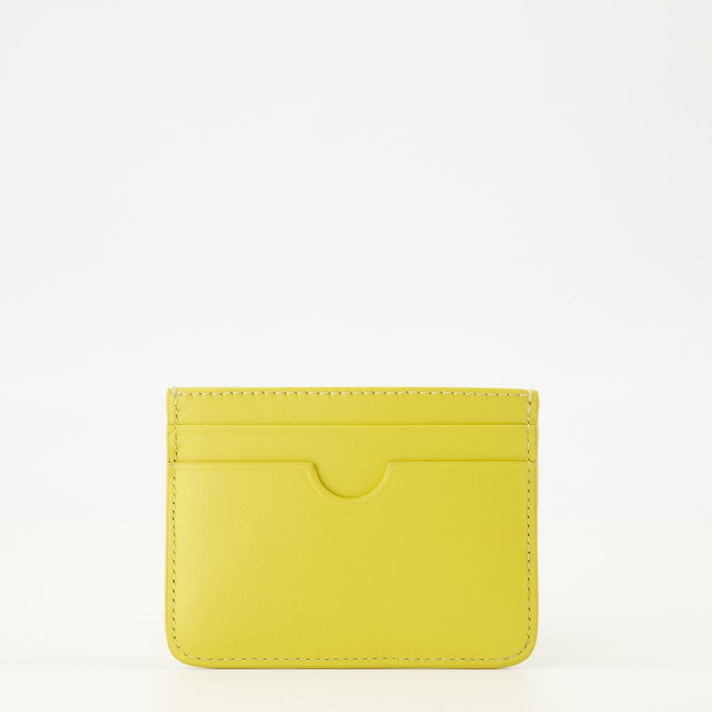 Ami PARISブランドのユニセックス用黄色いハートフレンドカードホルダーの画像 - 2026年春夏シーズン - 後ろのビュー