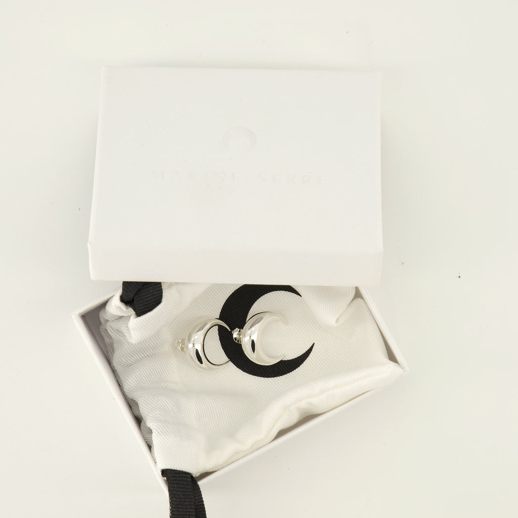 Bijoux Pendientes de Plata Moon Marine Serre Argenté Femme