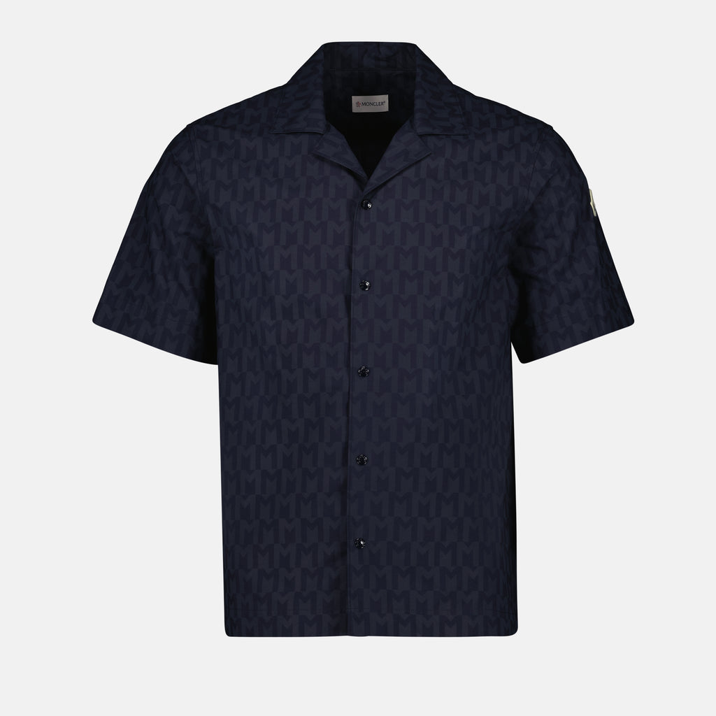 Camisas Chemise à manches courtes Moncler azul oscuro Homme