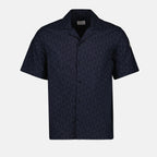 Camisas Chemise à manches courtes Moncler azul oscuro Homme