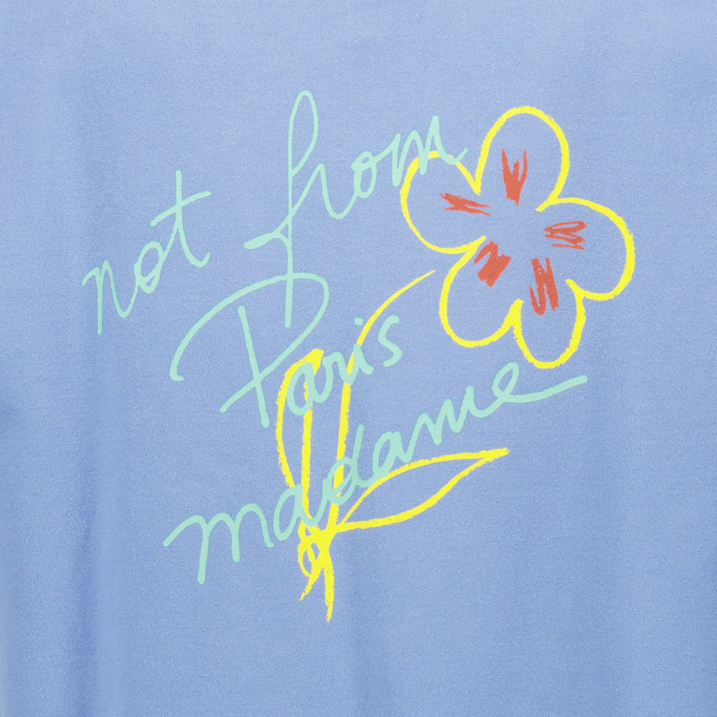 T-shirts Slogan Sketch Blue T-shirt Drole De Monsieur Bleu Homme