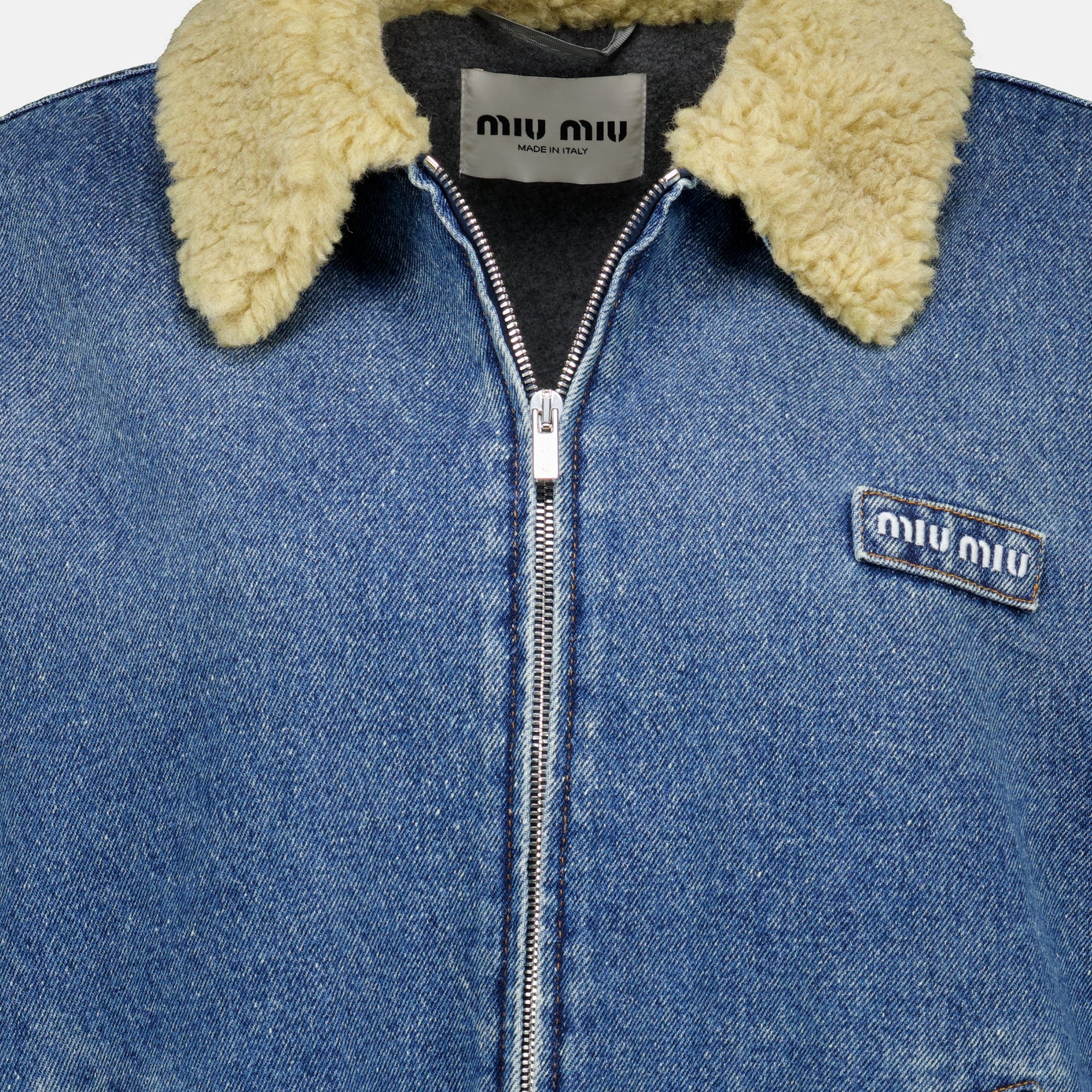 Vestes Blue Denim Jacket Miu Miu Bleu foncé Femme
