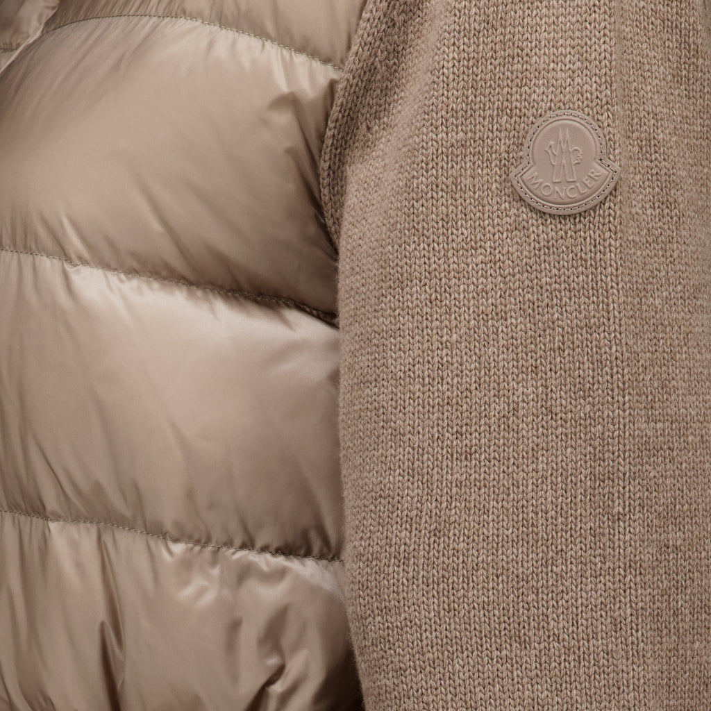 Vestes Cardigan con zip beige e cintura Moncler Beige Femme