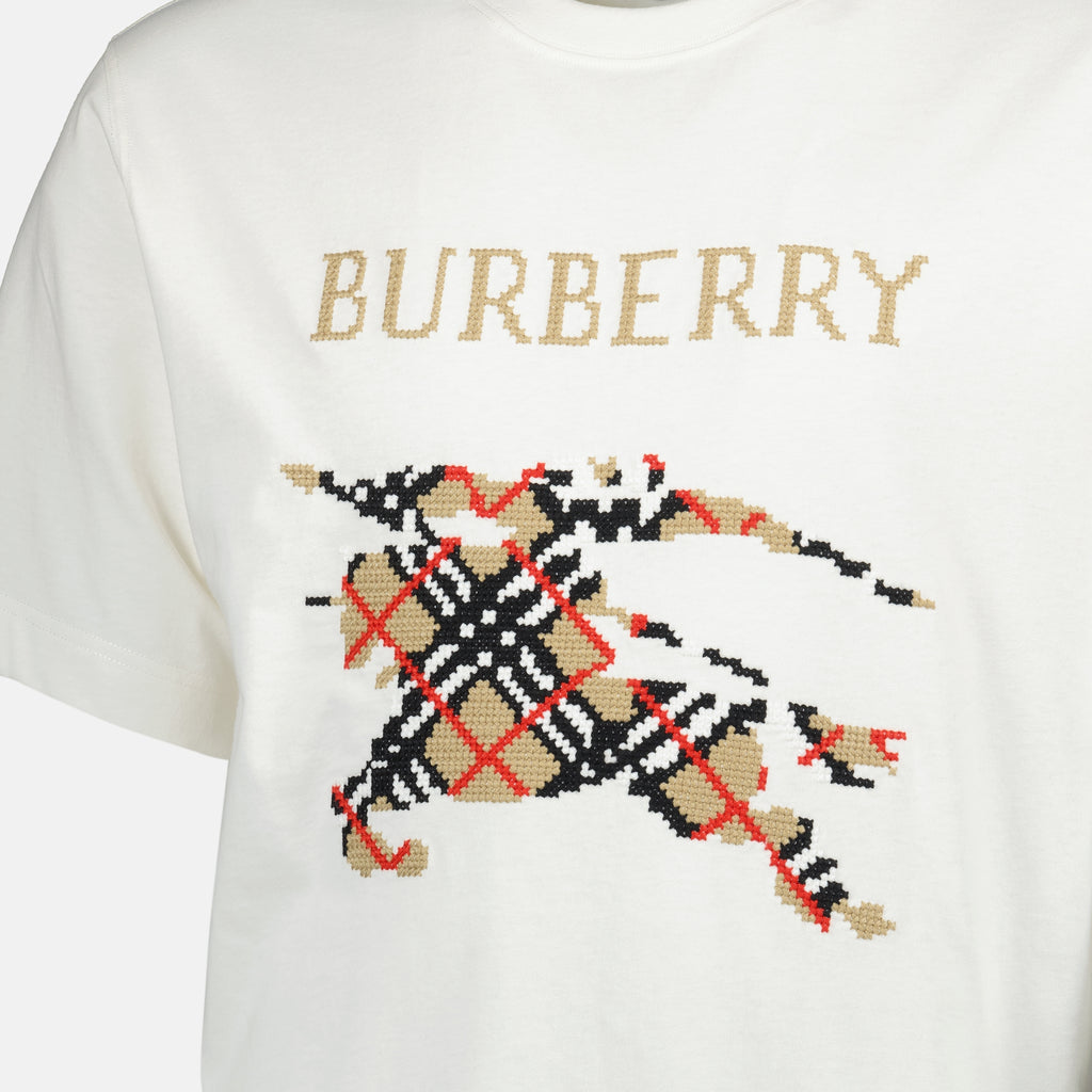 T-shirts T-shirt Ricamata EKD Burberry Blanc Homme