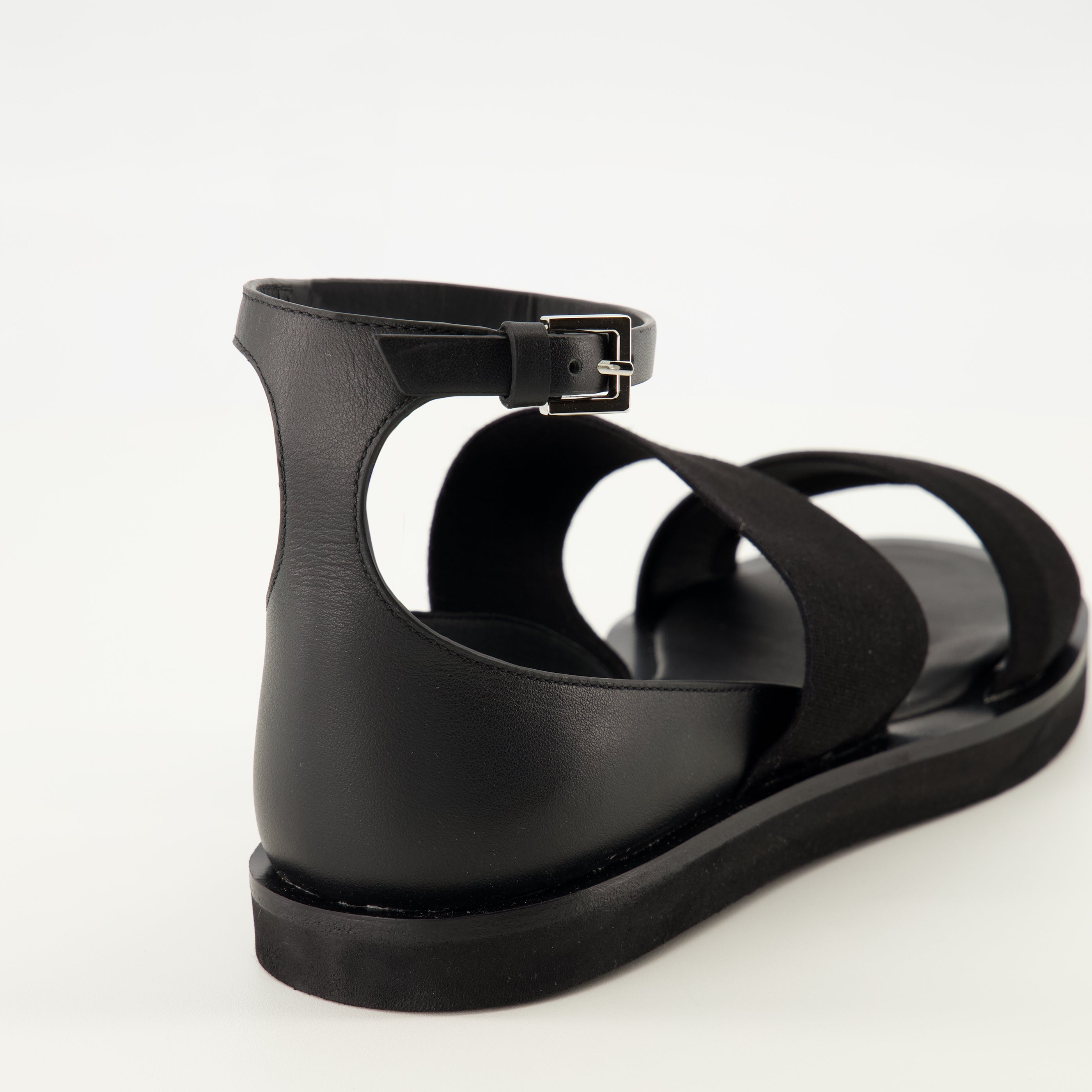 Image of the article Black leather sandals by Max Mara for Women - Spring-Summer 2026 - Back view