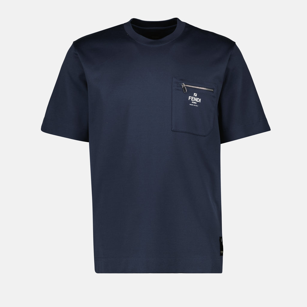 Tシャツ フェンディ ローマ Tシャツ Fendi ダークブルー Homme