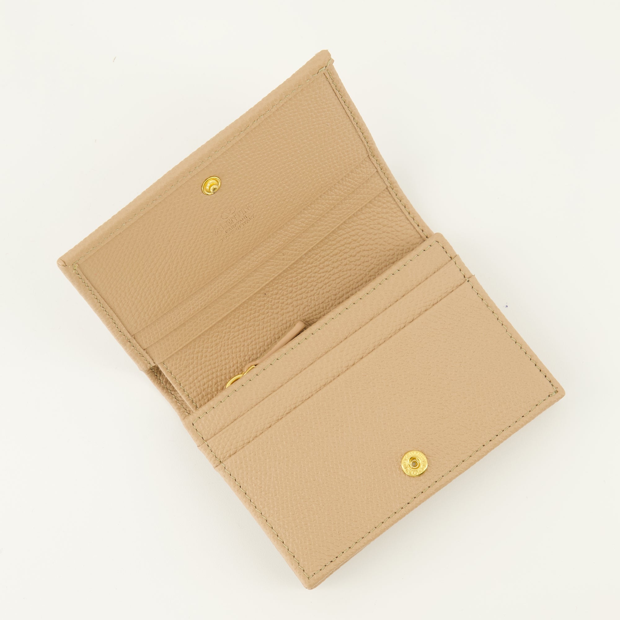 女性用のヴァレンティノ・ガラヴァーニのベージュVlogo財布の画像 - 2026春夏シーズン - 詳細ビュー2