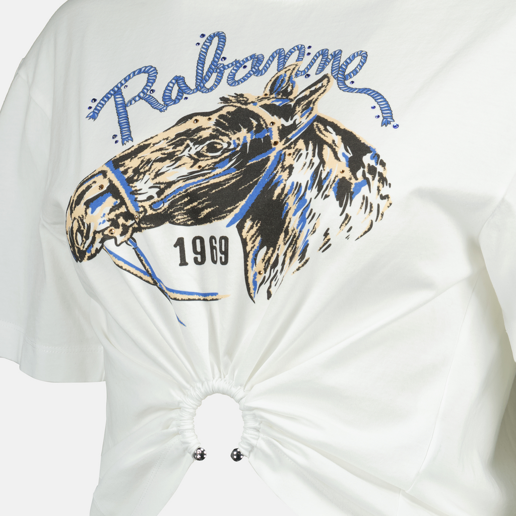 T-Shirts Bedrucktes Weißes T-Shirt Rabanne Weiß Femme