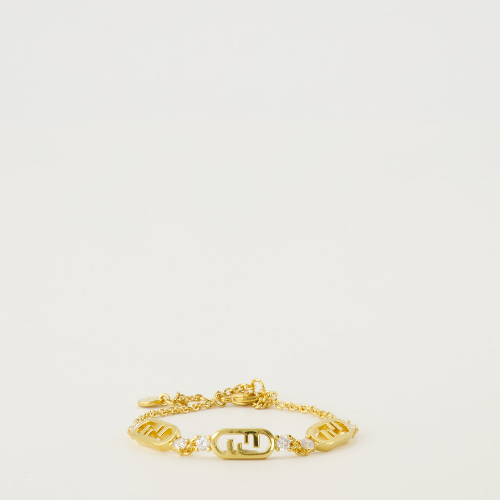 Imagen del brazalete O'Lock dorado de la marca Fendi para Mujer - Temporada Otoño-Invierno 2025 - Vista Frontal