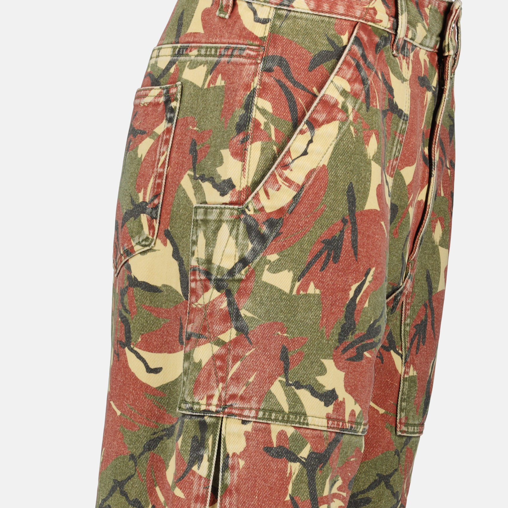 Pantalons Jeans Cargo Rabanne Rouge Femme