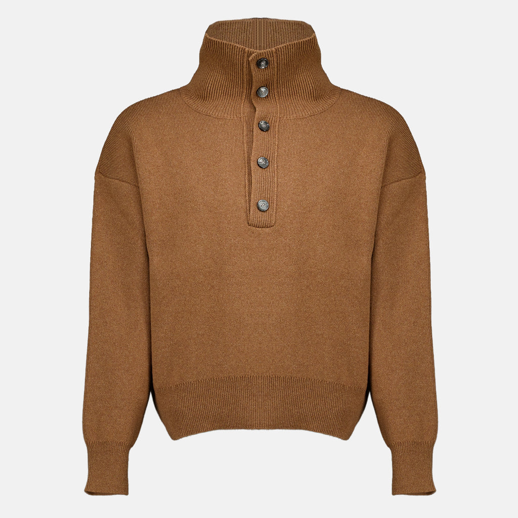 Sweatshirts Pull à col montant beige Ami PARIS Beige Unisexe