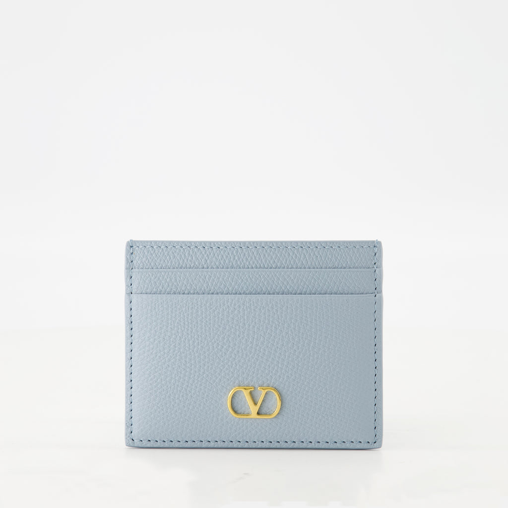 Pequenos artigos de couro Carteira de Cartões VLogo Valentino Garavani Azul Femme