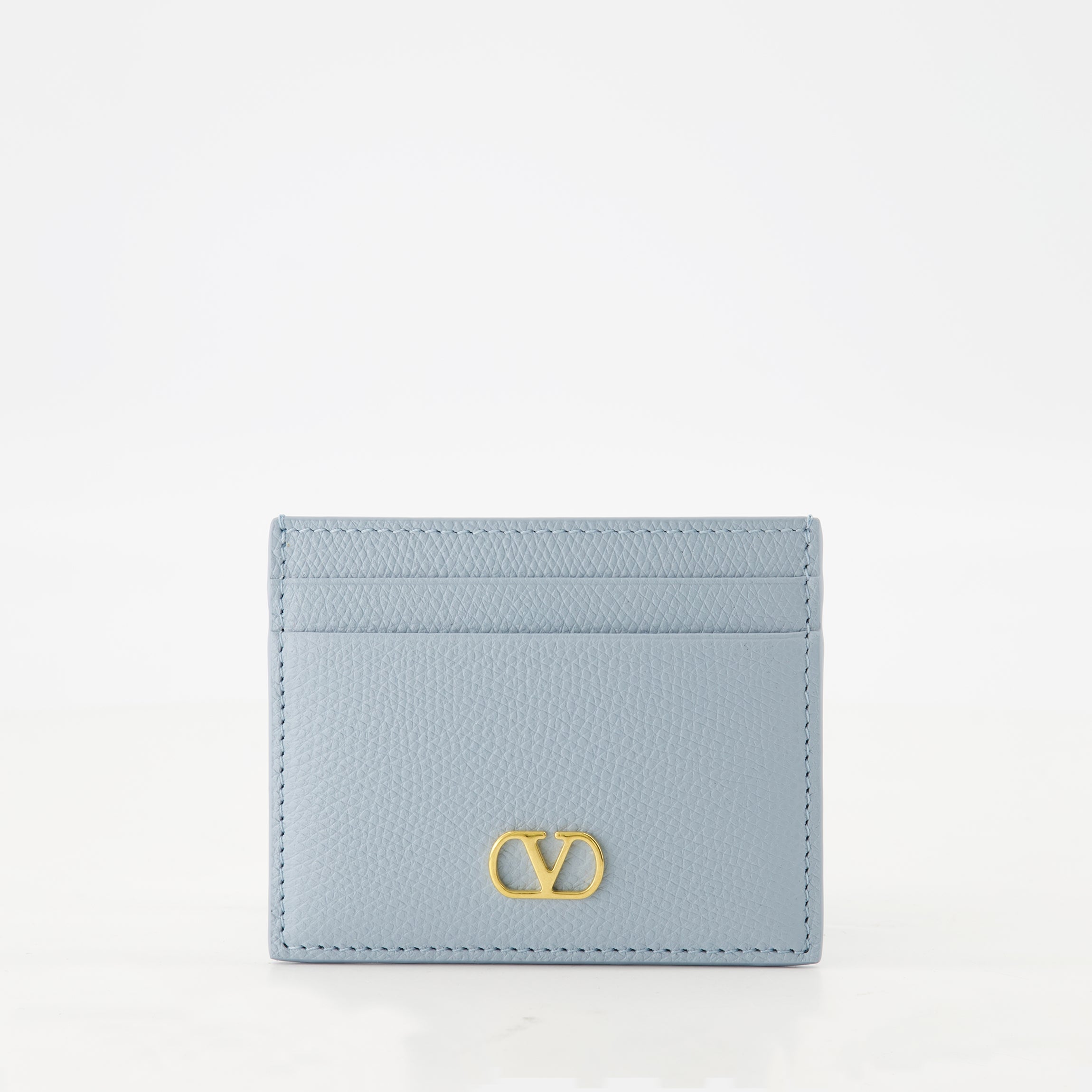 Small leather goods VLogo Card Holder Valentino Garavani Blue Femme